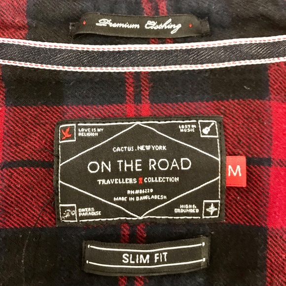 Plaid, button down shirt, On The Road - Picture 6 of 11
